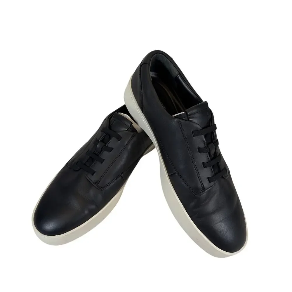 Vince Pine Slip On Sneaker Mens 8.5 M EU42‎ Black Leather Low Top Casual Flat